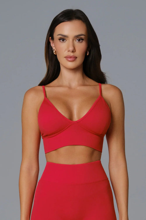 Asha Sports Bra - Rouge Red