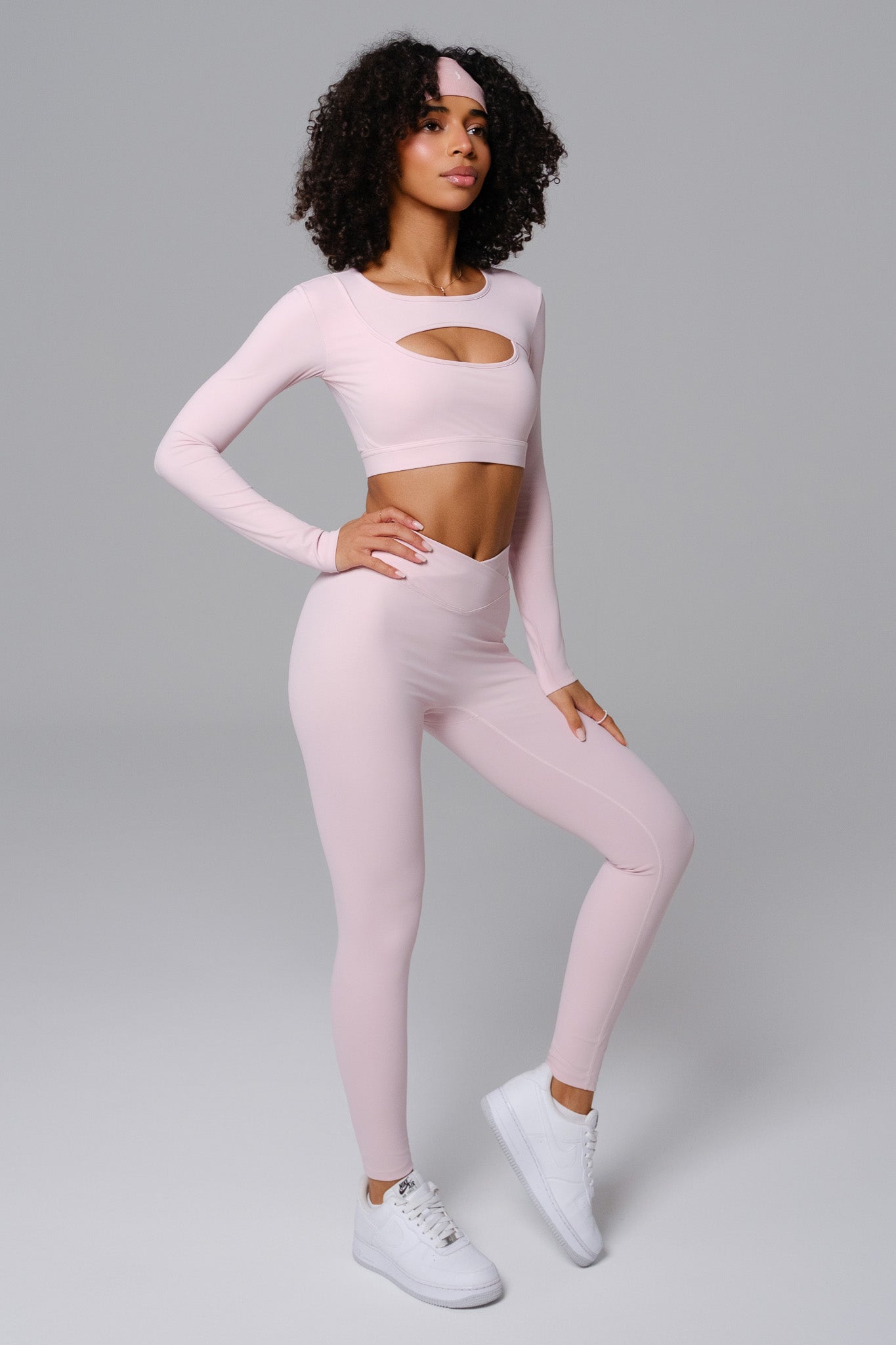 Ashley Long Sleeve Top - Blush Pink