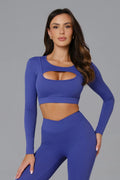 Ashley Long Sleeve Top - Iris Blue