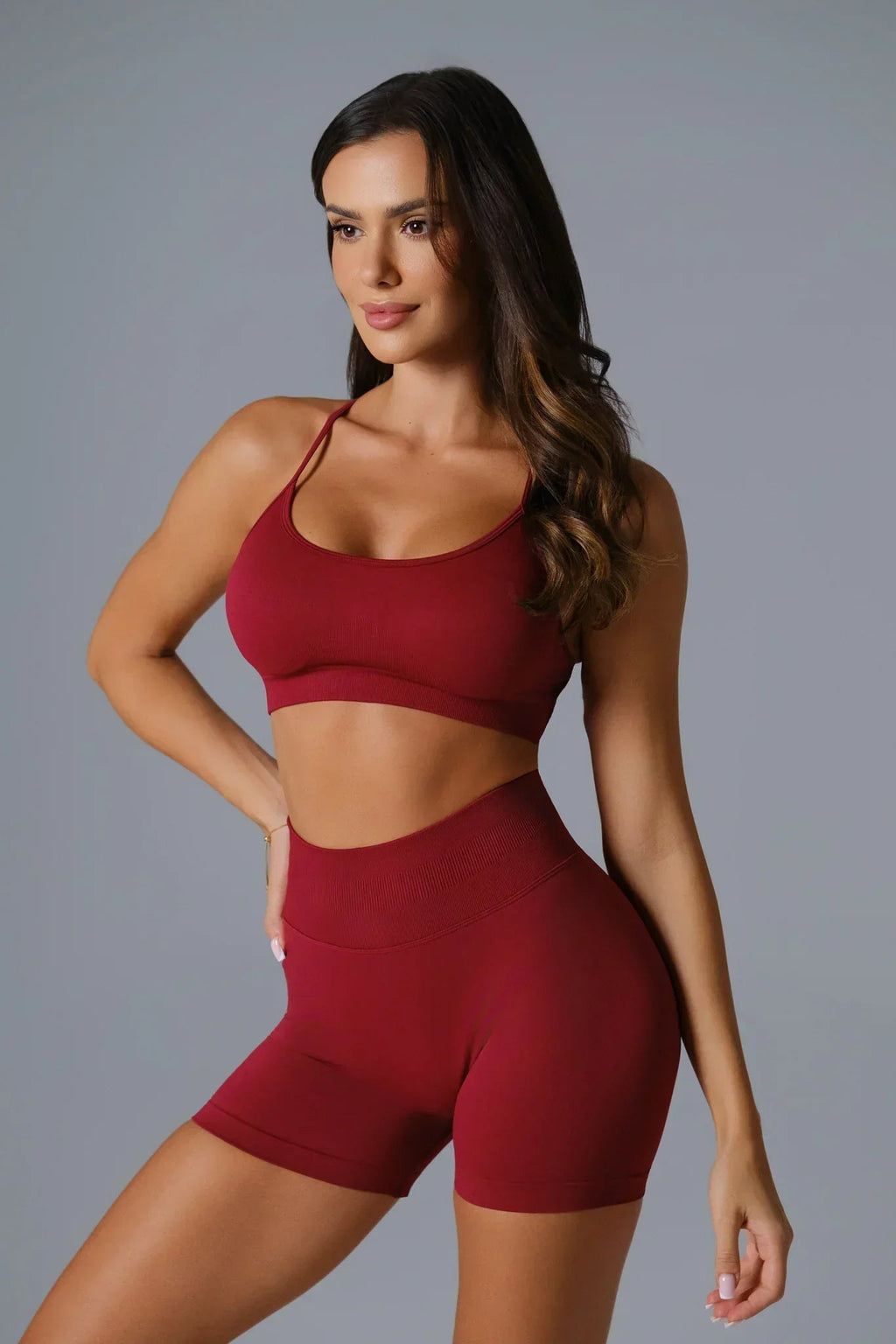 Briana Shorts - Maroon