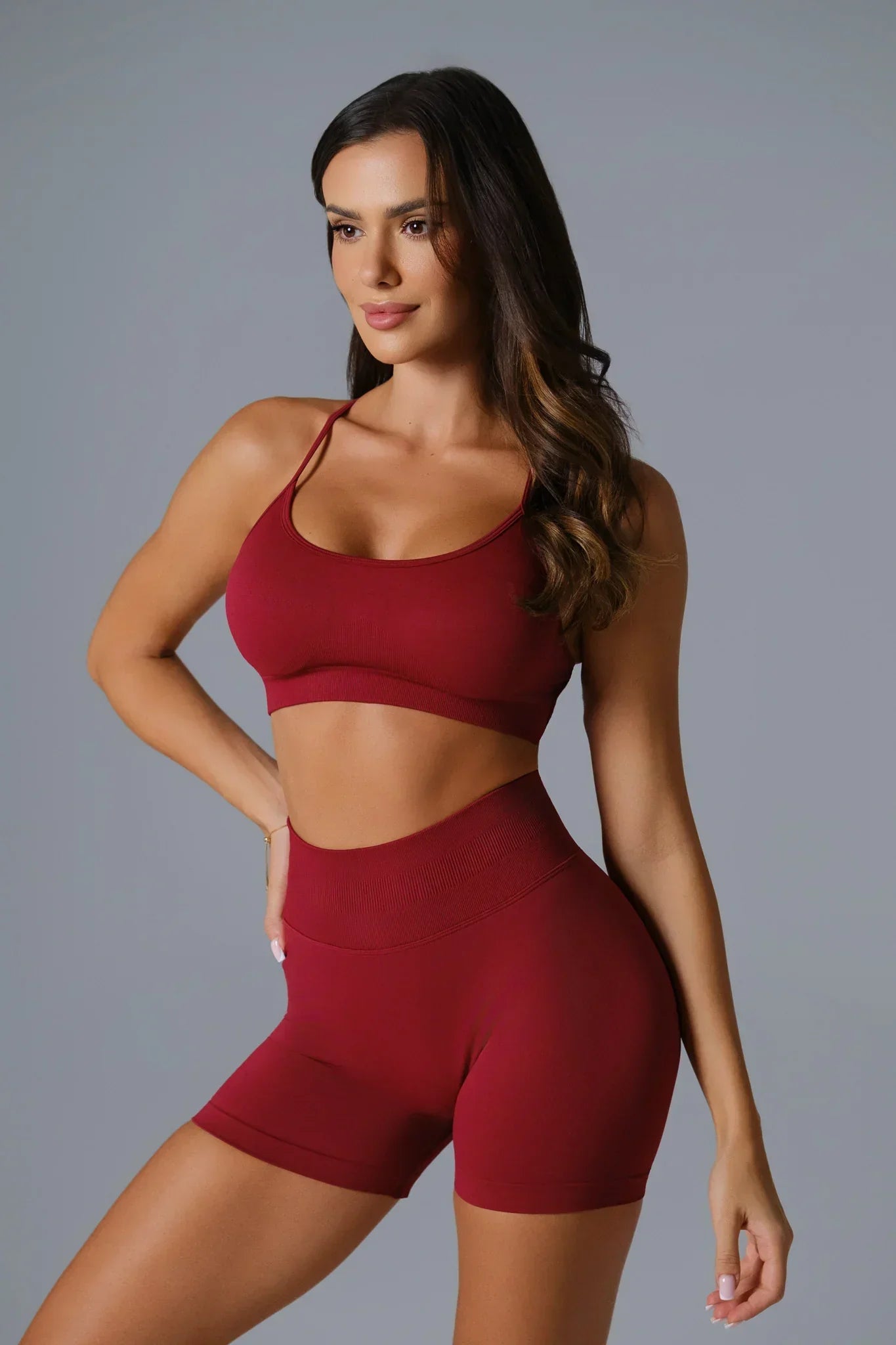 Briana Shorts - Maroon