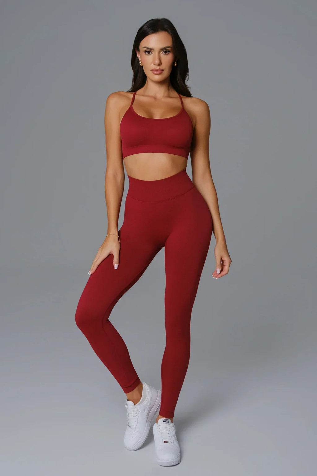 Briana Leggings - Maroon