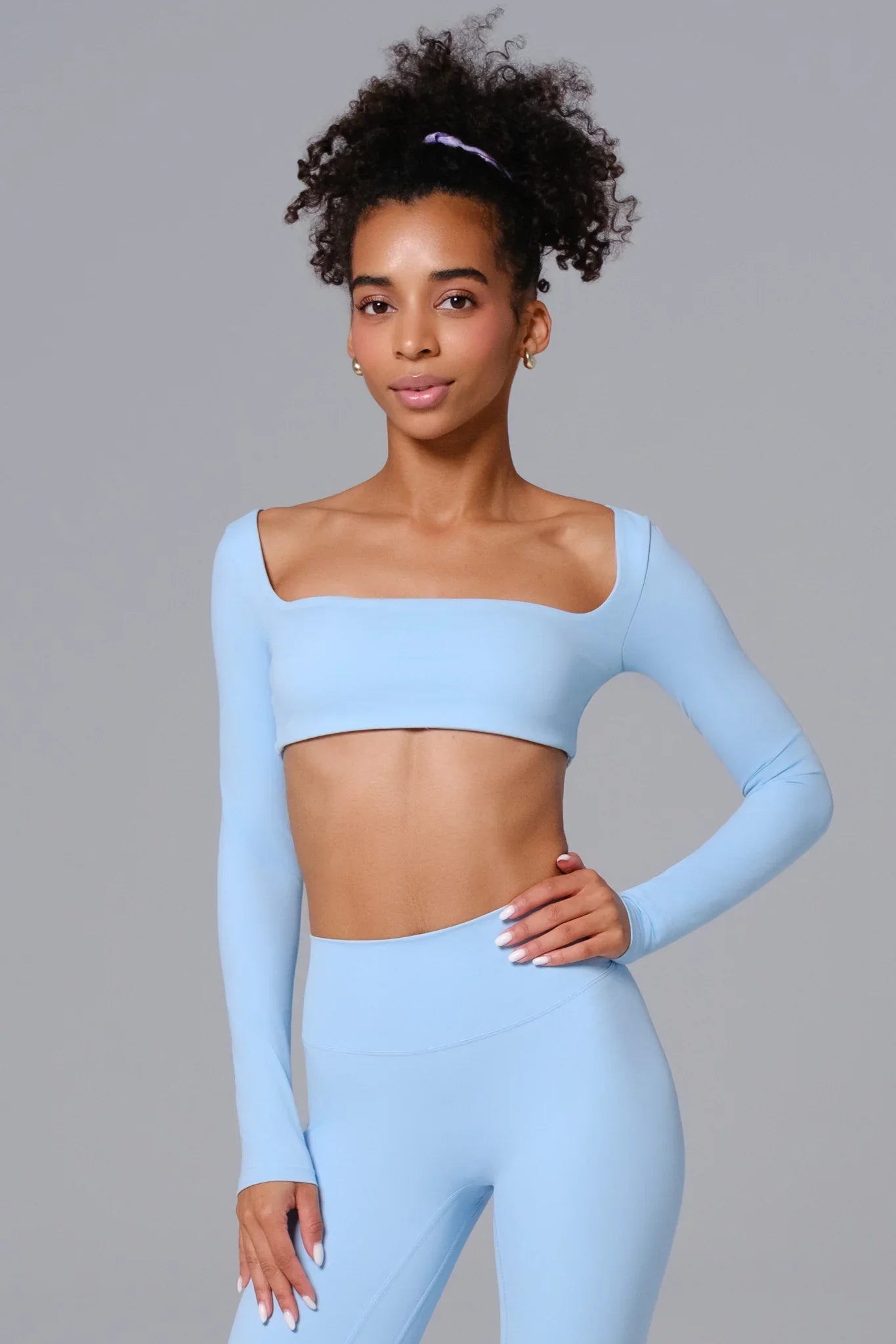 Camila Crop Top - Crystal Blue