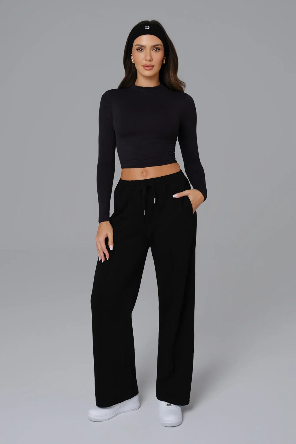 Ellie Long Sleeve Top - Black