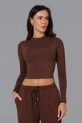 Ellie Long Sleeve Top - Brown