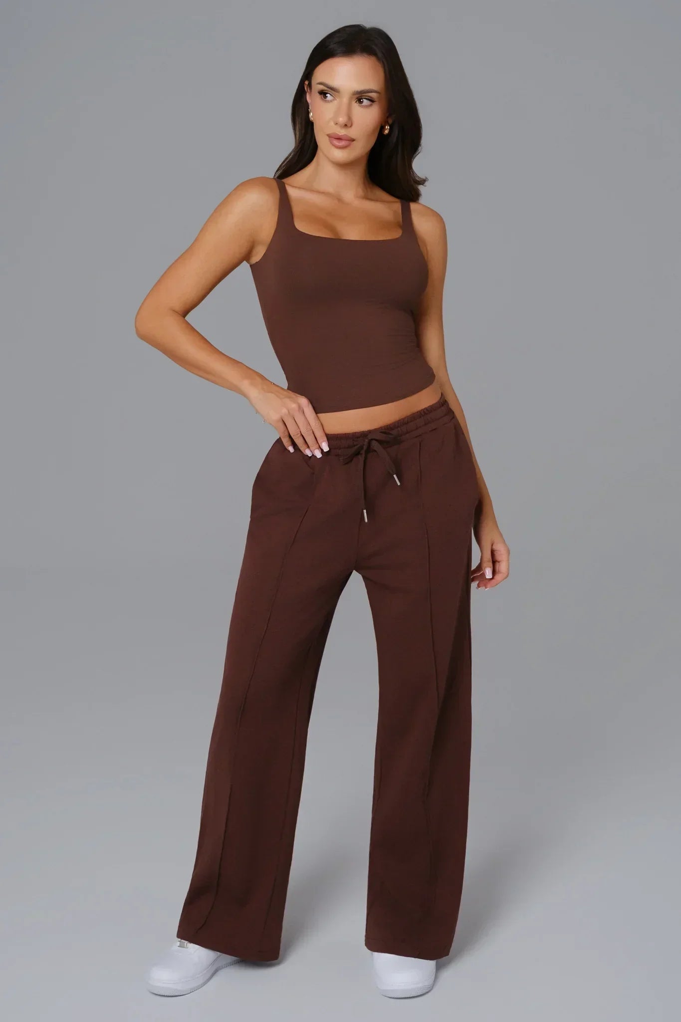 Ellie Sleeveless Top - Brown