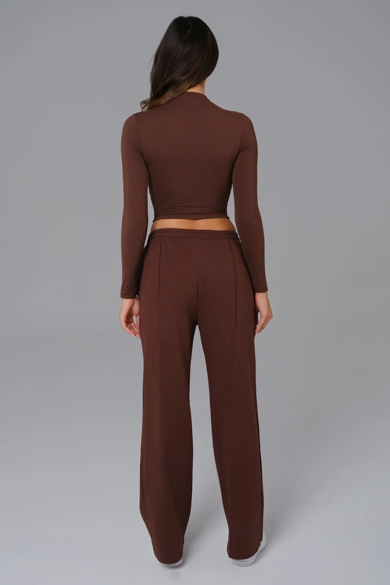 Ellie Long Sleeve Top - Brown