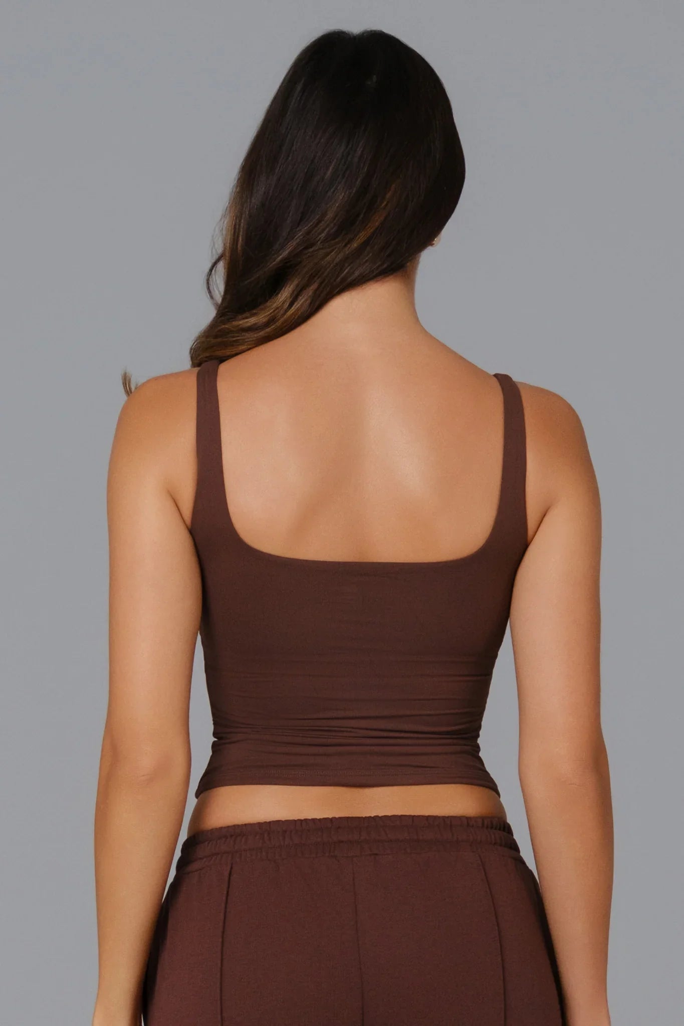 Ellie Sleeveless Top - Brown