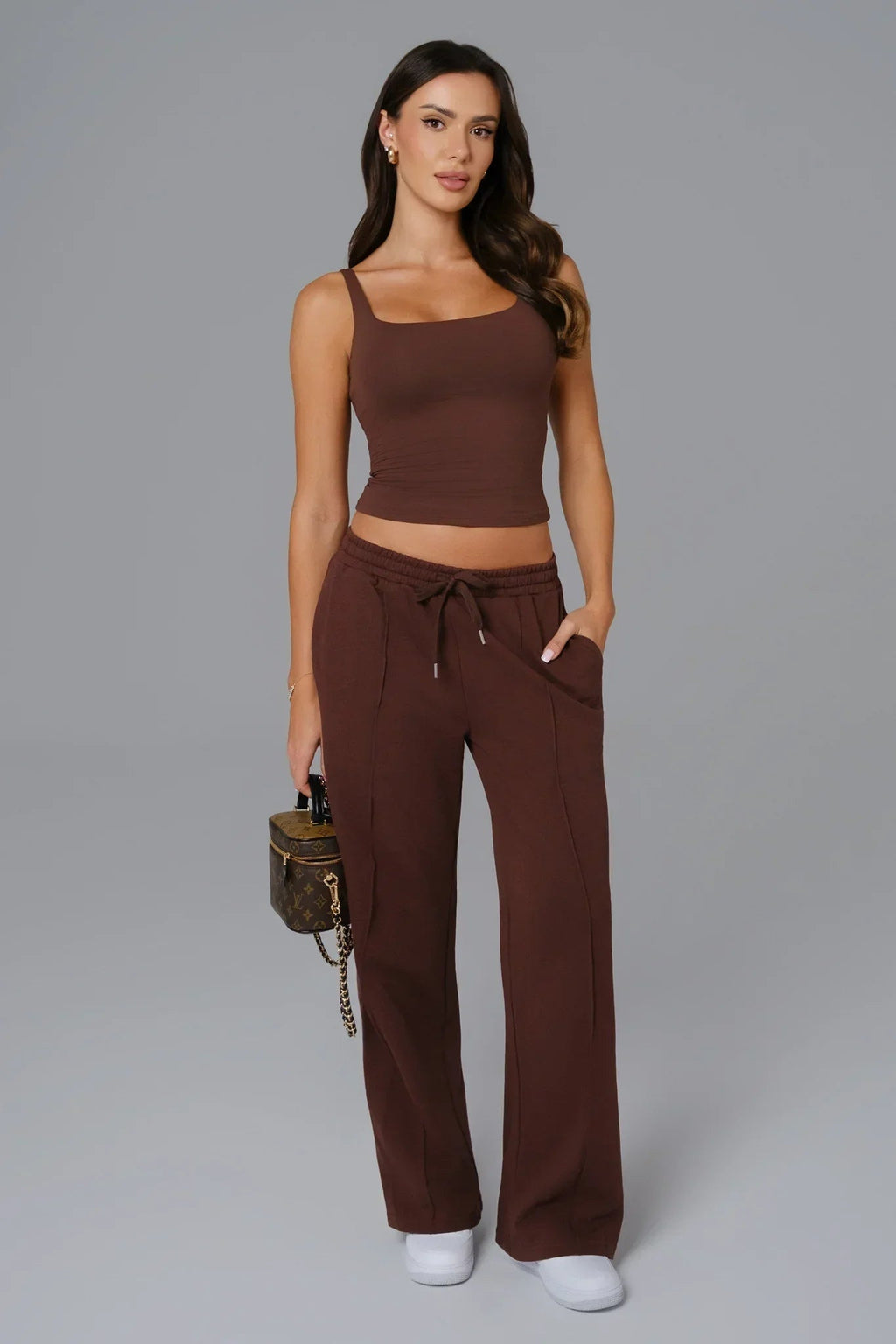 Ellie Sleeveless Top - Brown