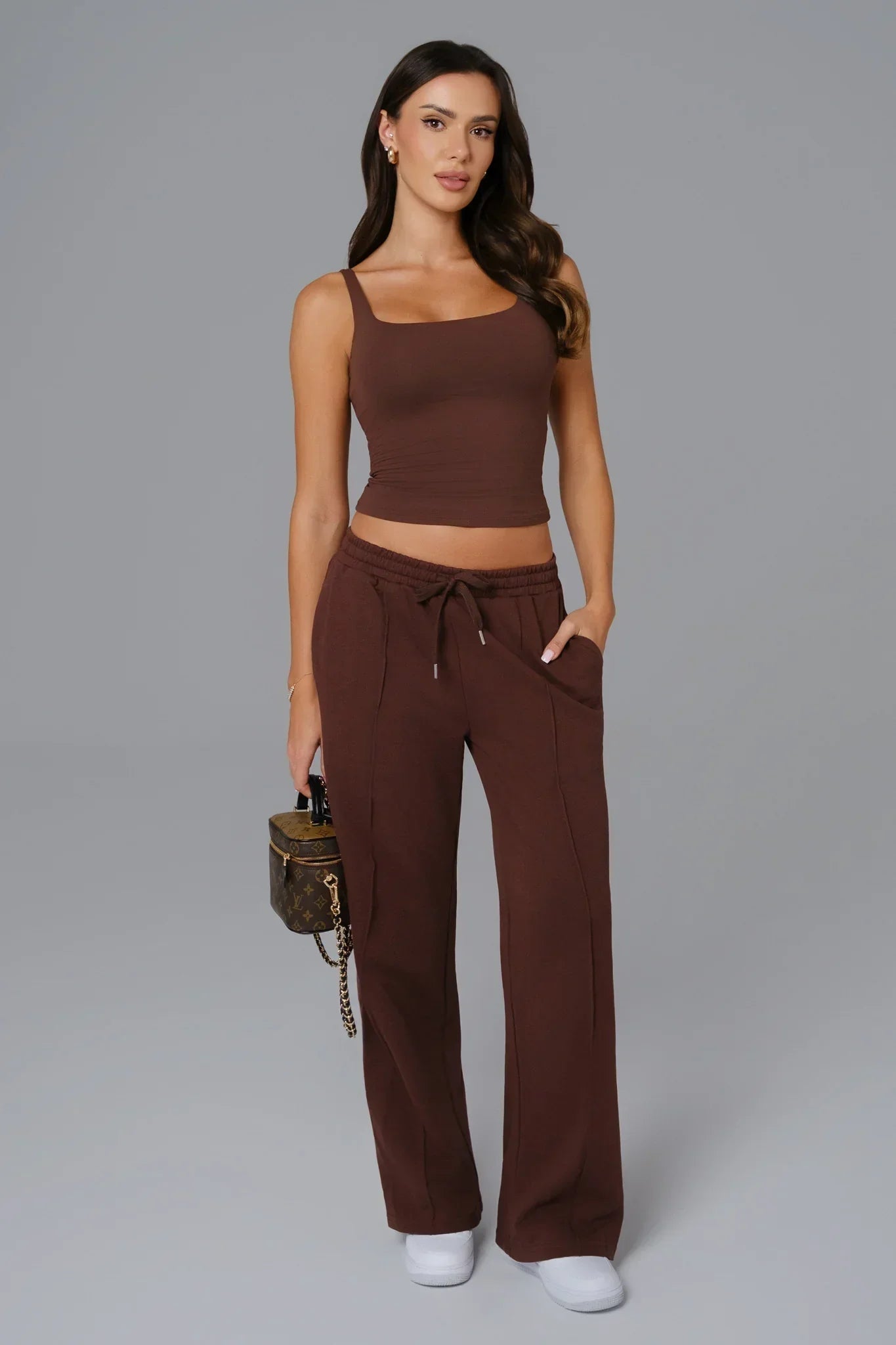 Ellie Sleeveless Top - Brown