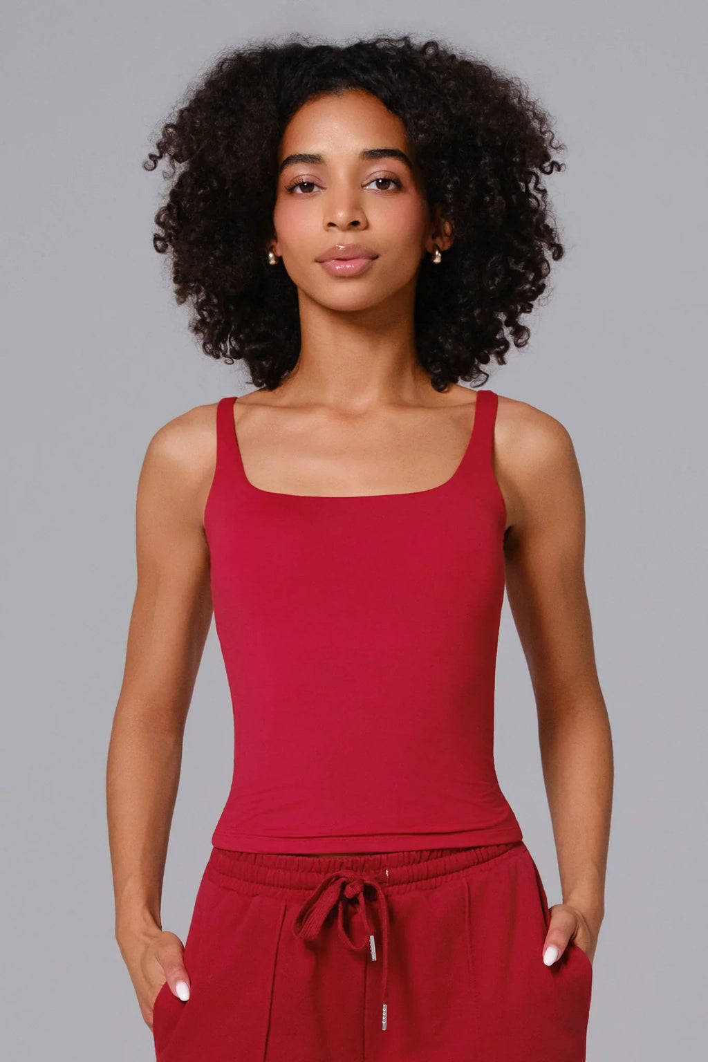 Ellie Sleeveless Top - Maroon