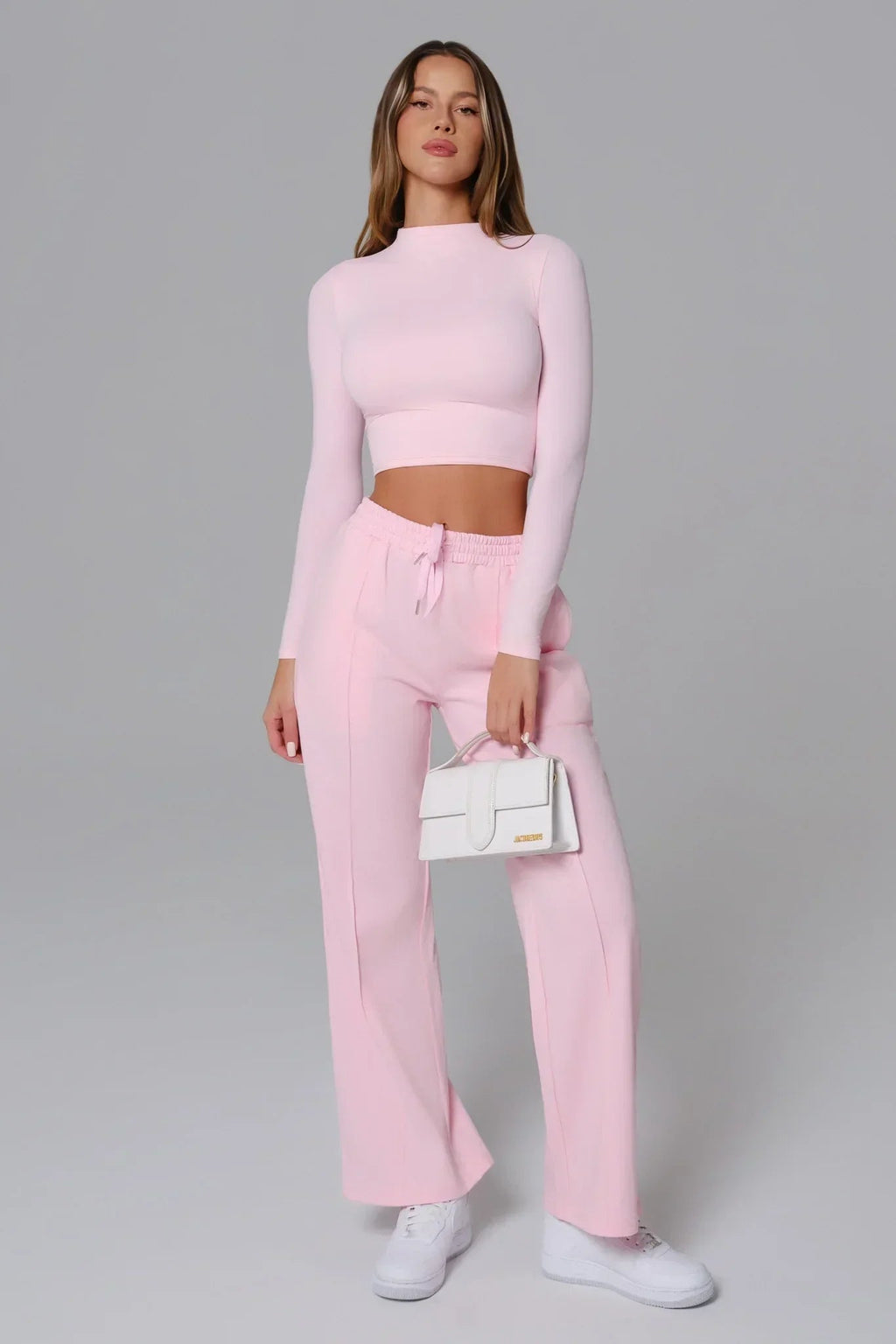 Ellie Long Sleeve Top - Misty Rose