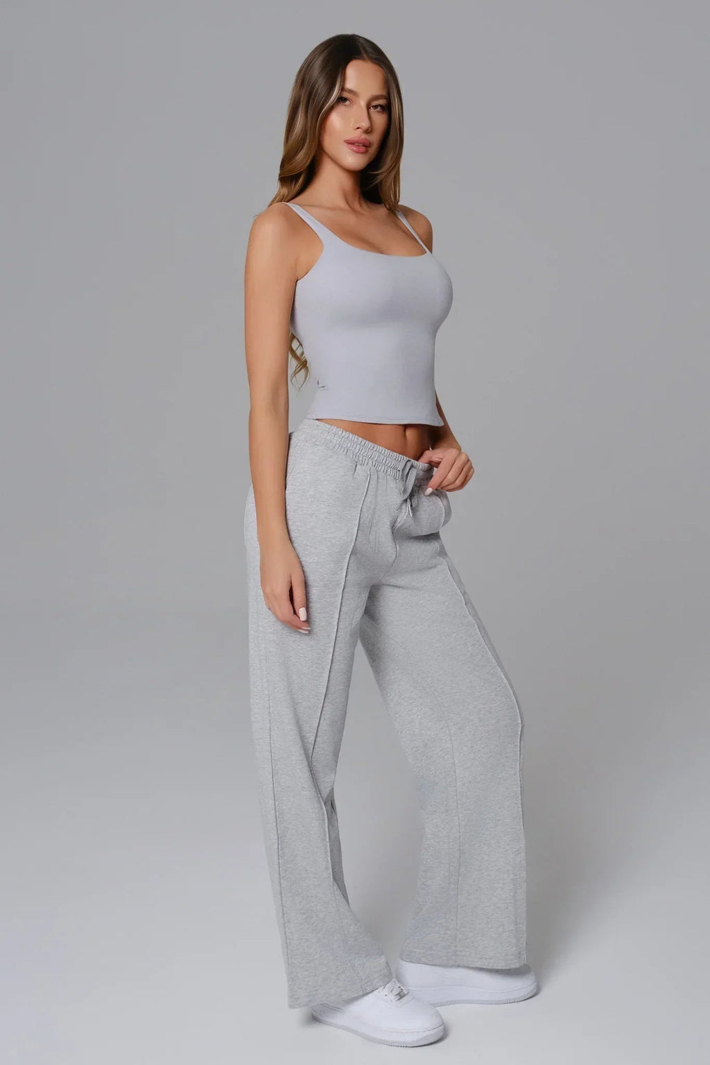 Ellie Sleeveless Top - Pebble Gray