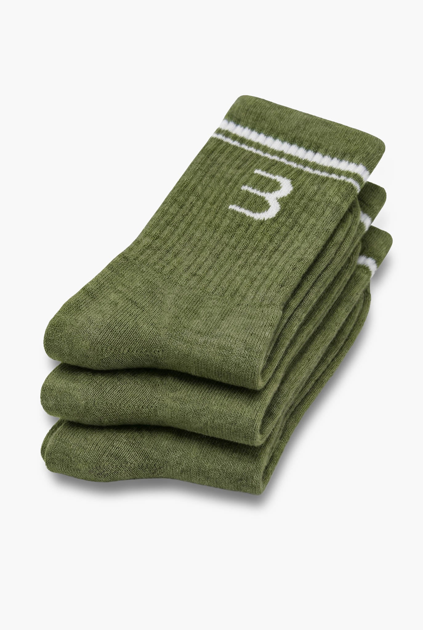 Essential Socks 3-Pack - Moss