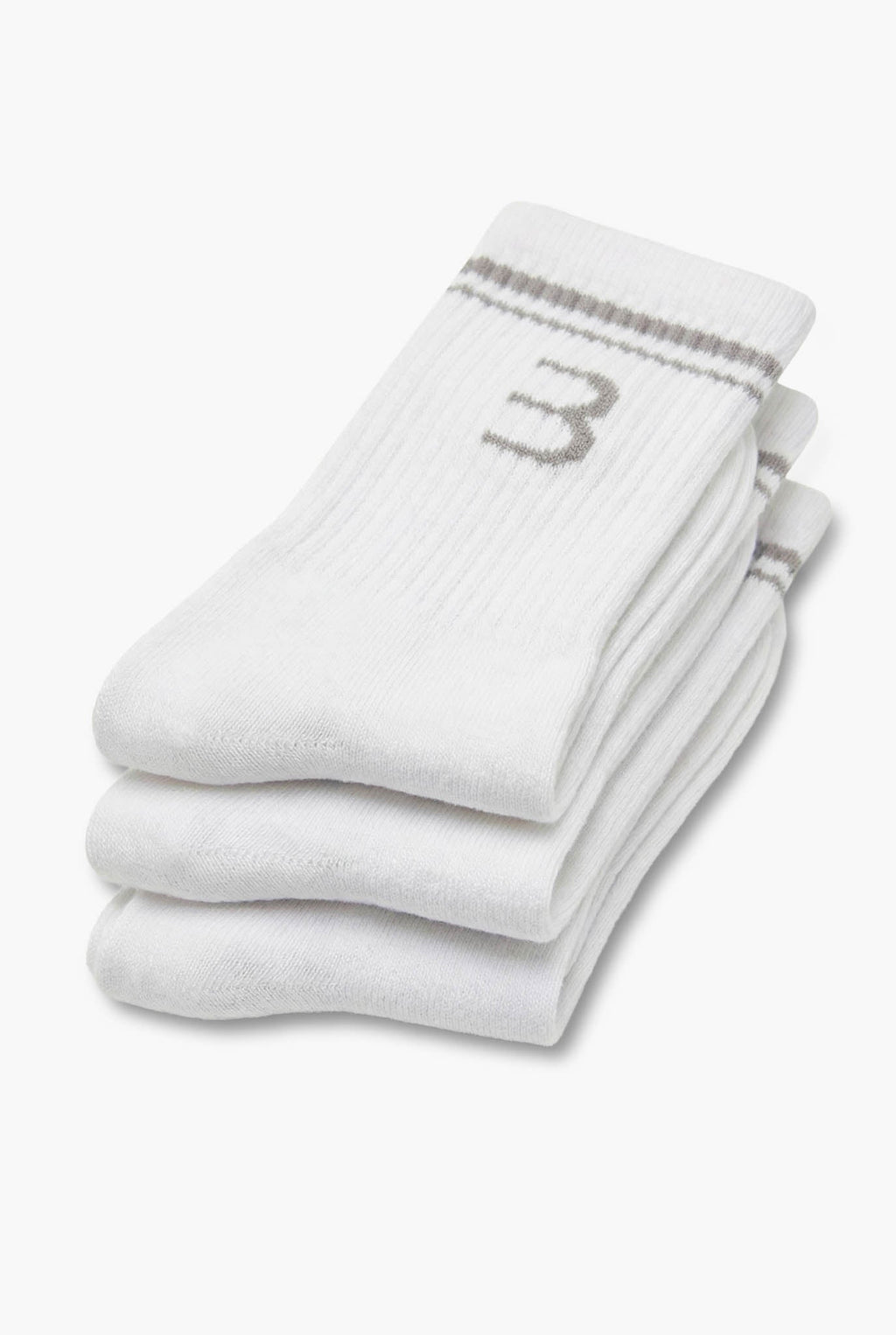Essential Socks 3-Pack - White/Silver
