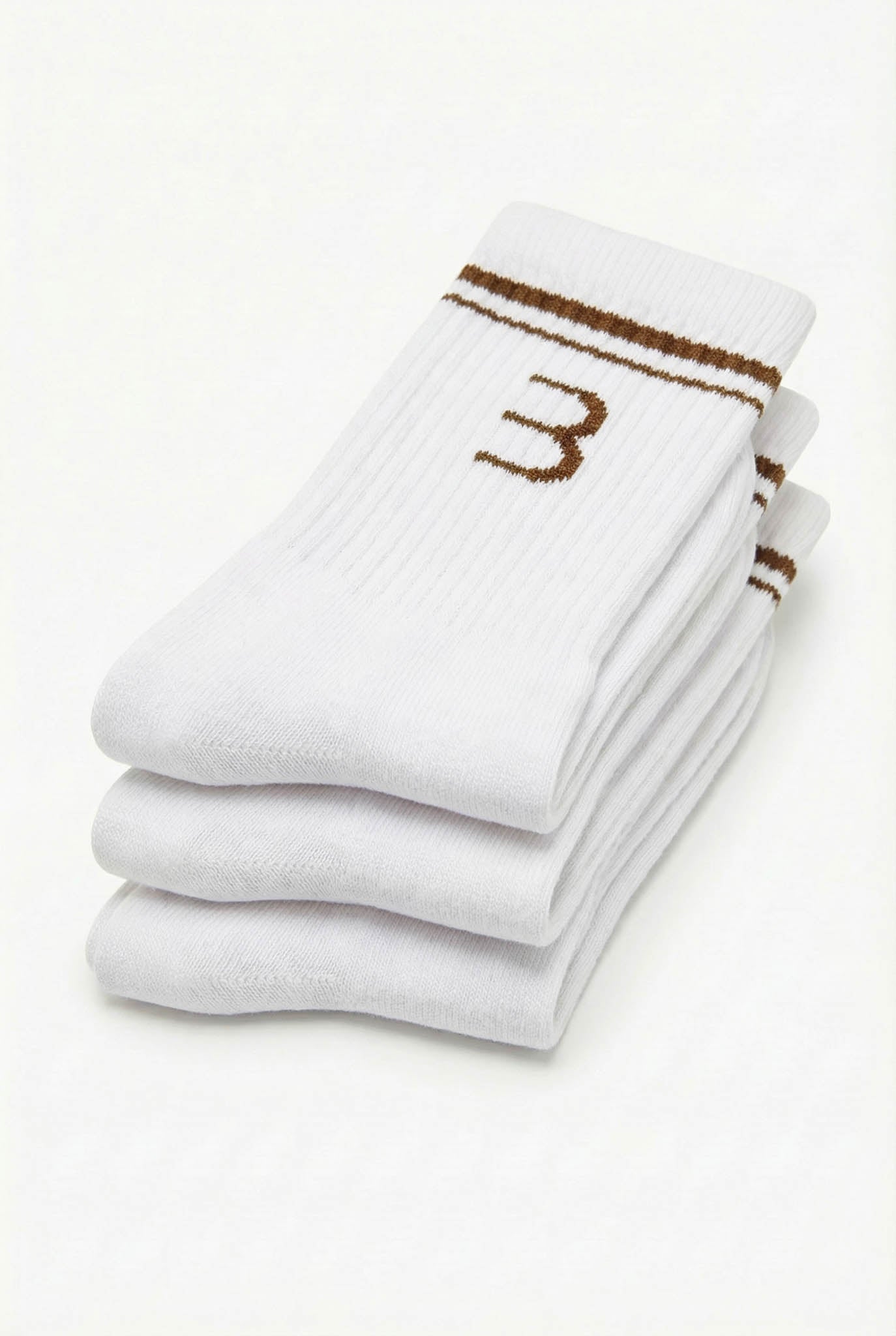 Essential Socks 3-Pack - White/Bronze