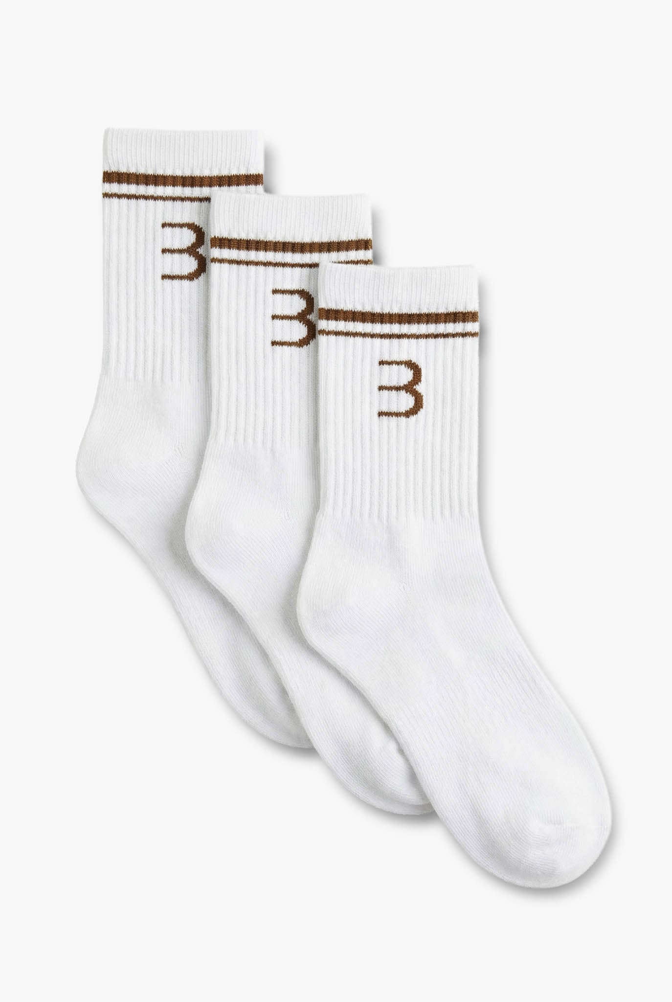 Essential Socks 3-Pack - White/Bronze
