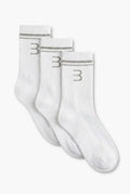Essential Socks 3-Pack - White/Silver