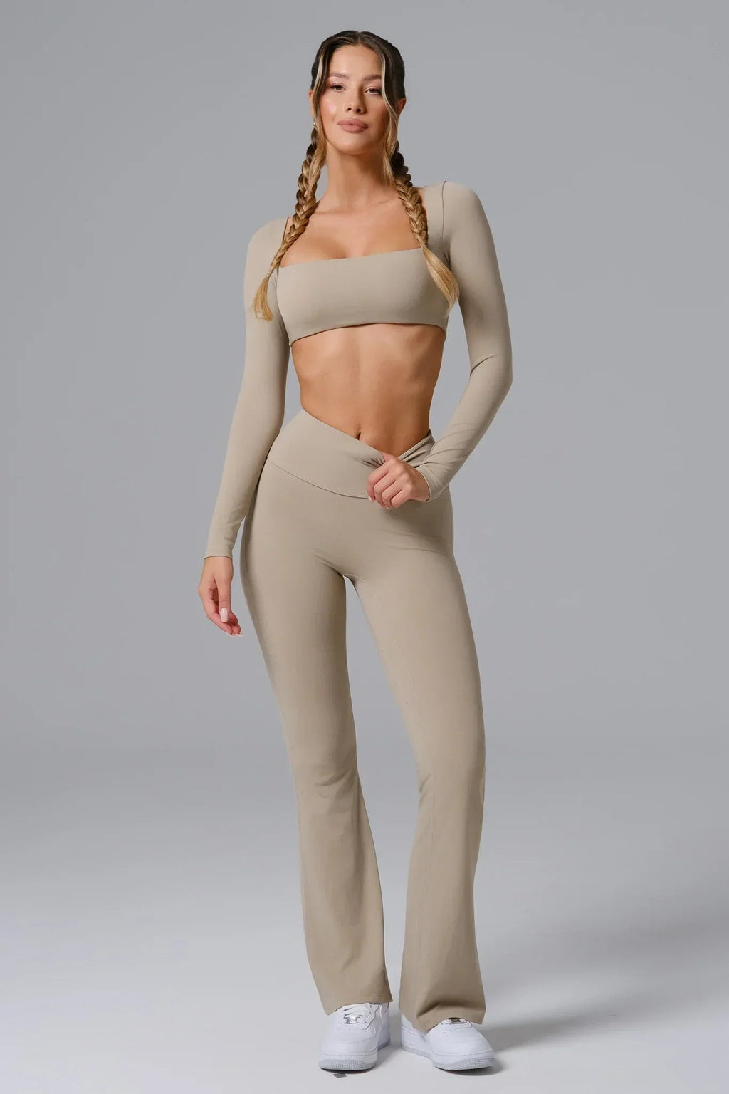 Haven Flare Leggings - Almond Tan