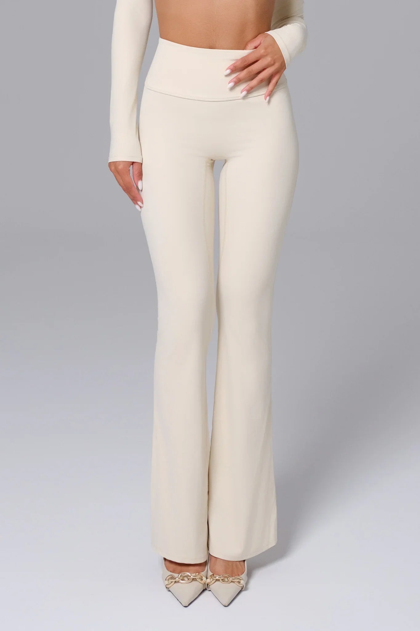 Haven Flare Leggings - Cream