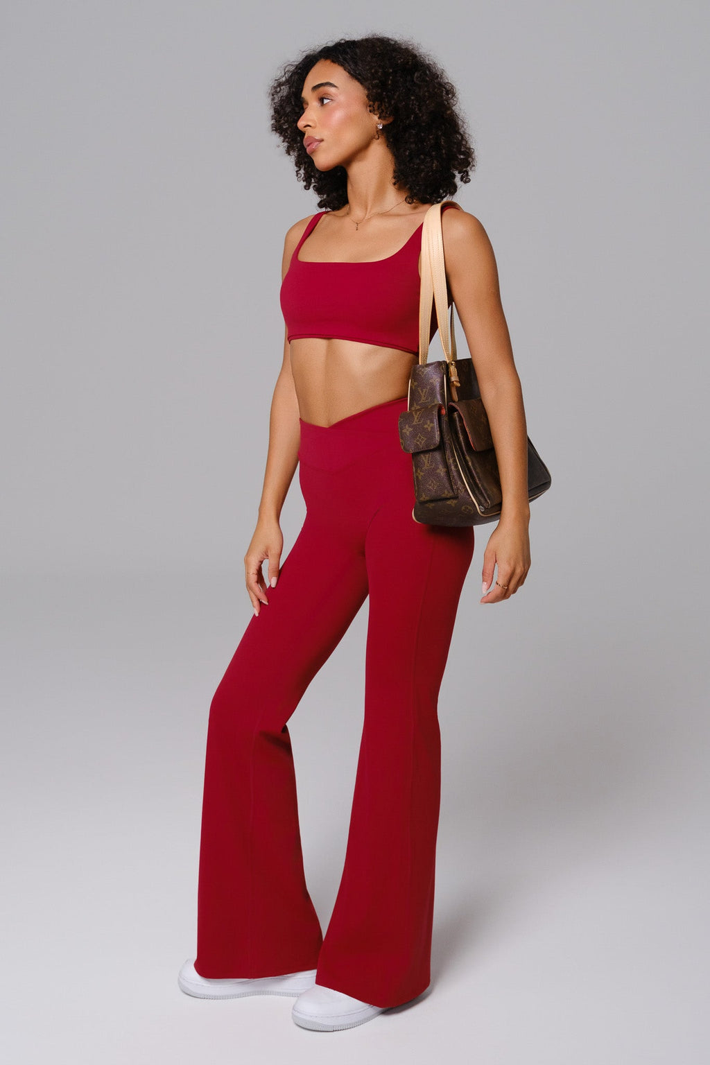 Maeve Flare Leggings - Maroon