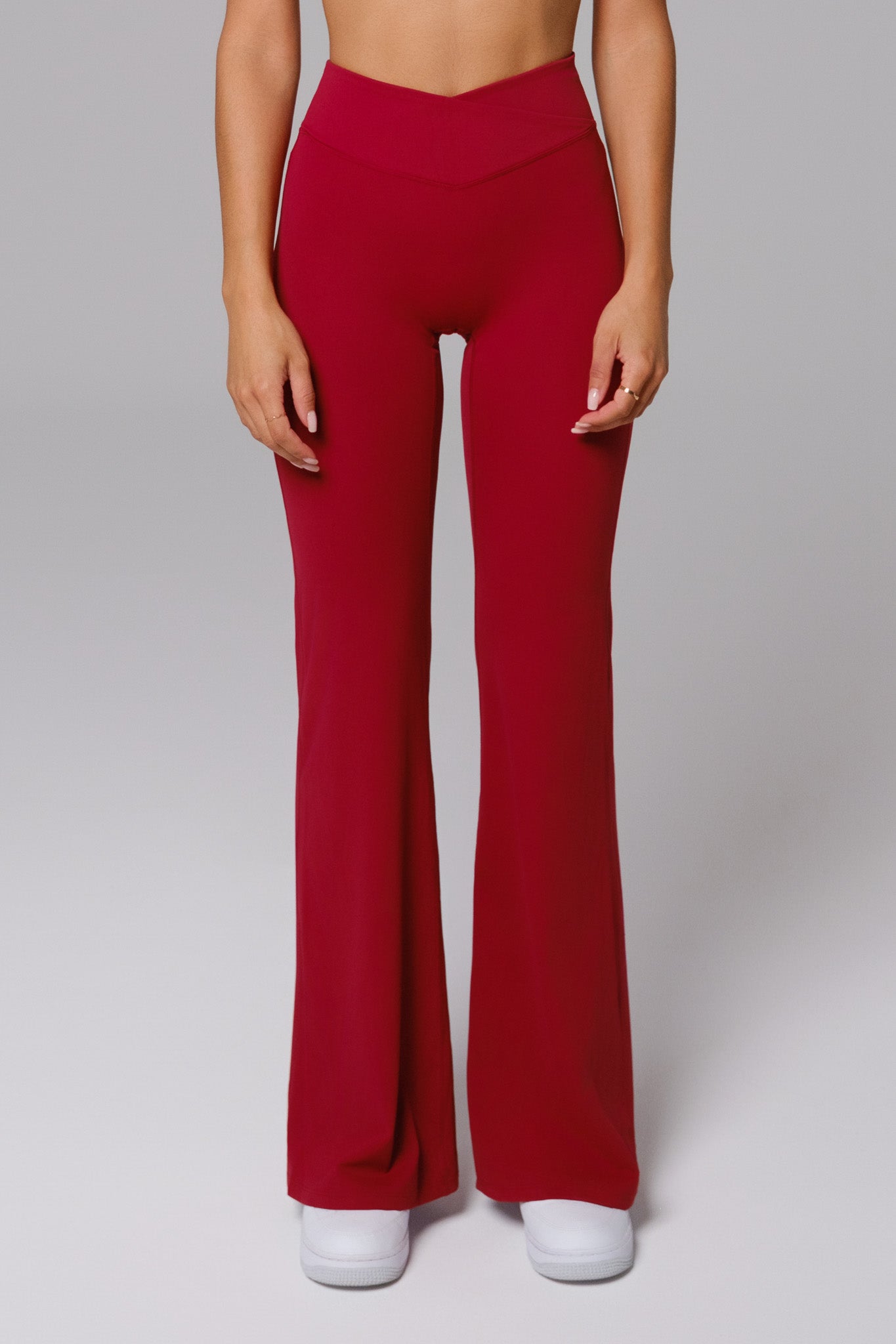 Maeve Flare Leggings - Maroon