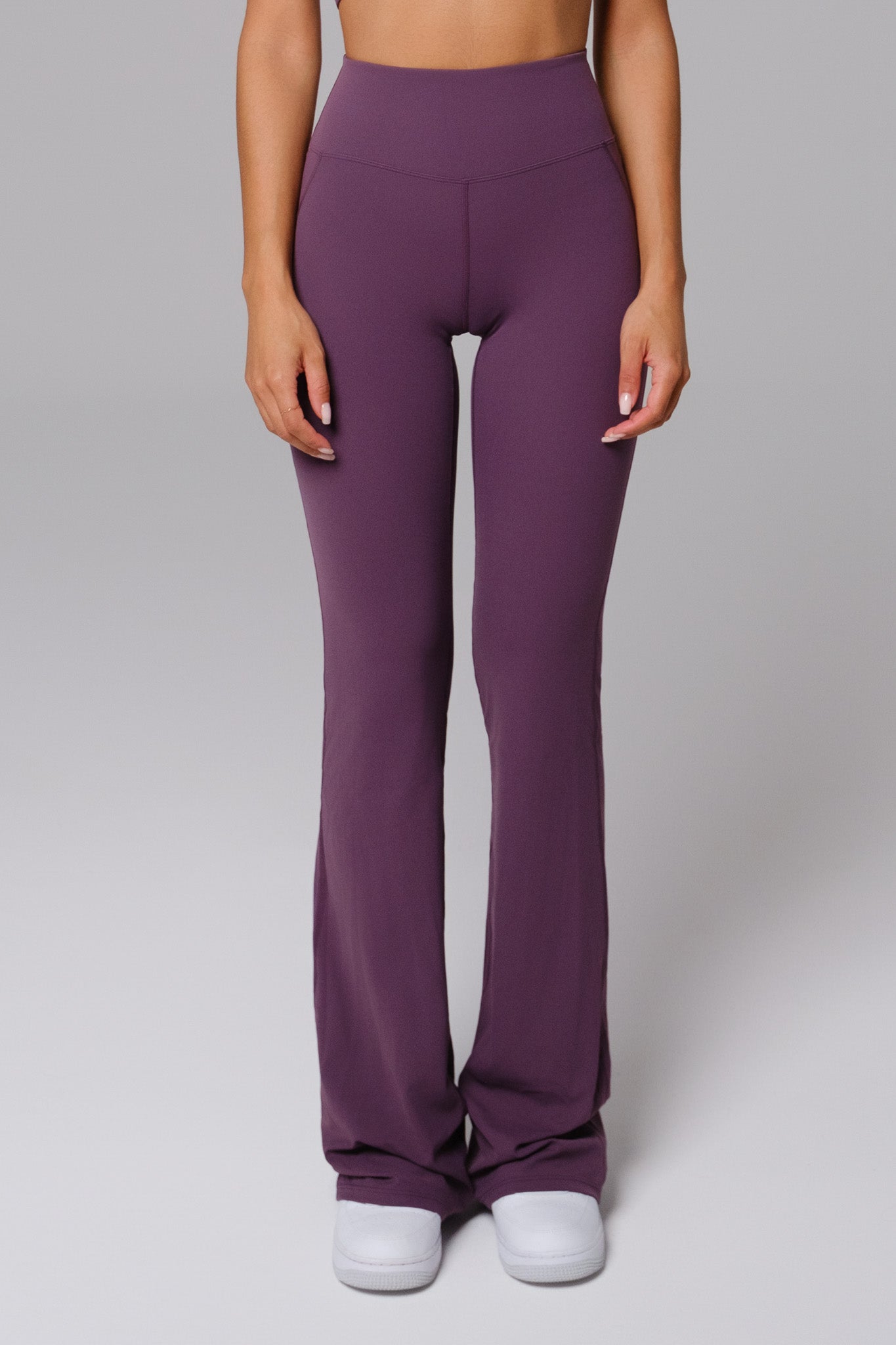Nicole Flare Leggings - Aubergine