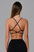 Nicole Strappy Sports Bra - Black