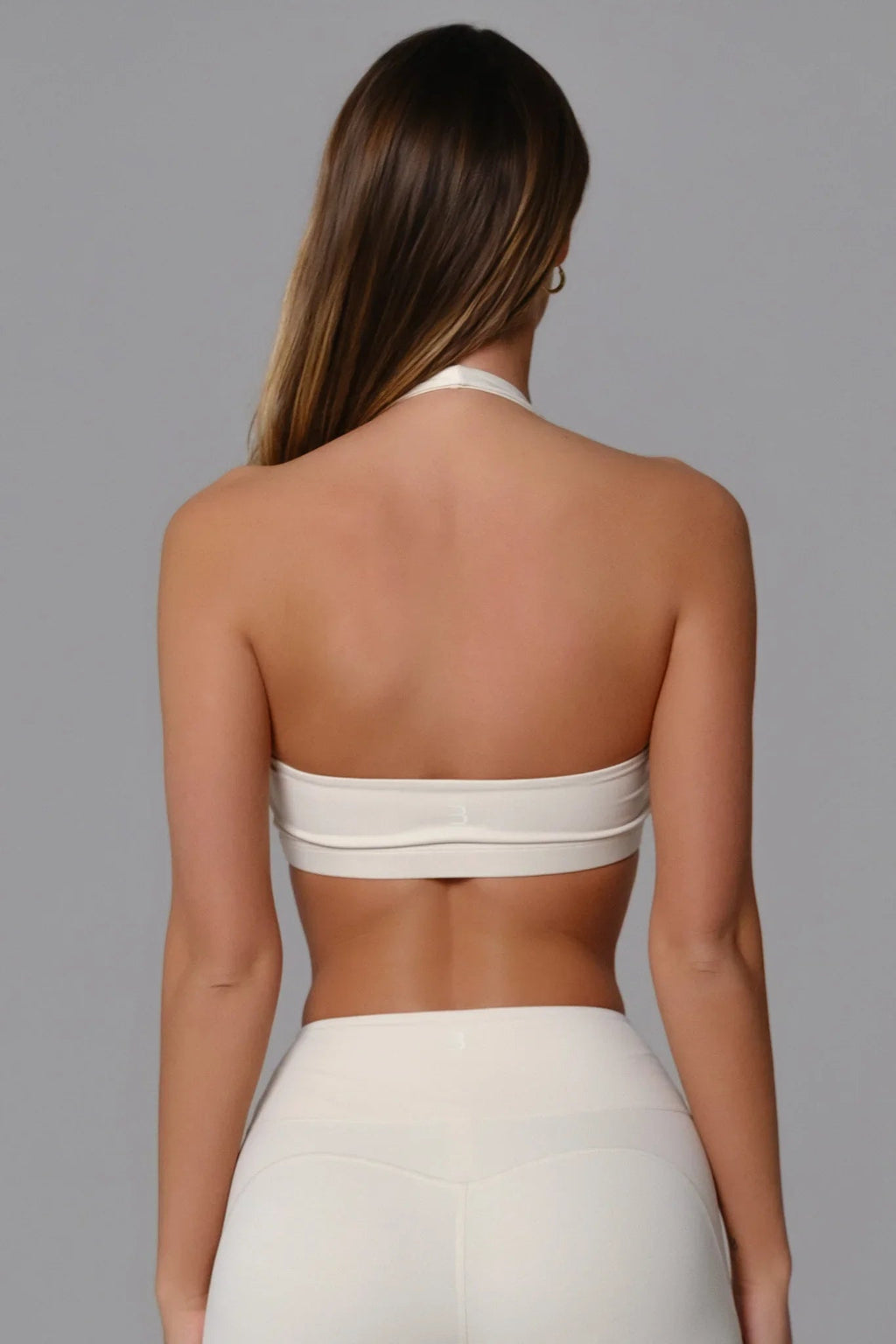 Nicole Halter Sports Bra - Oatmilk