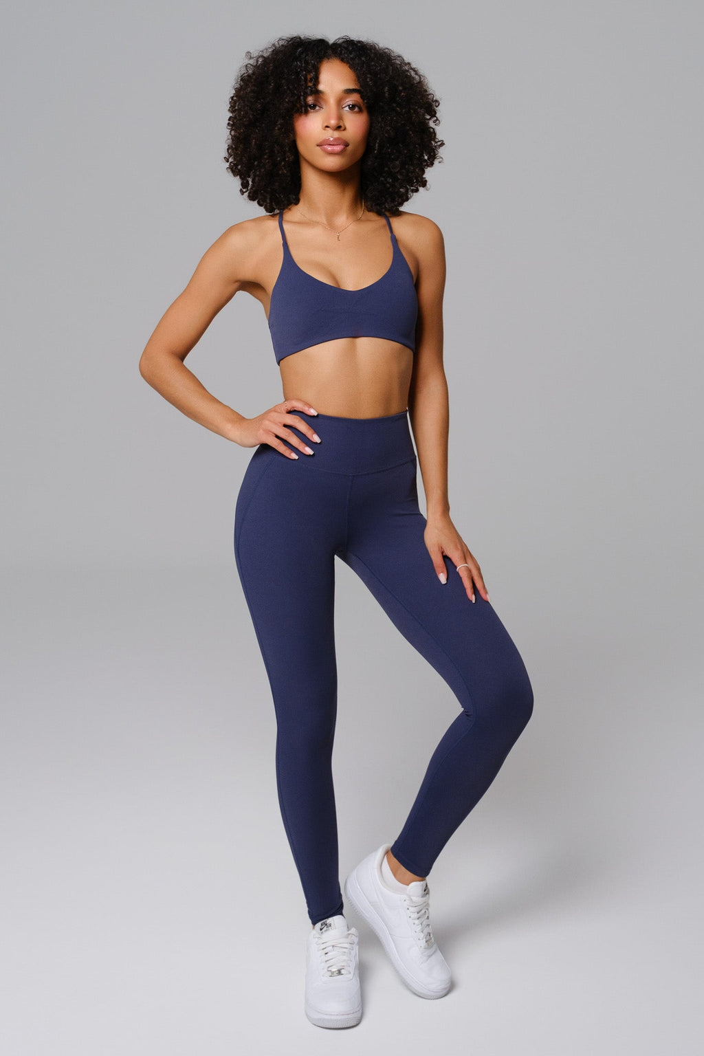 Nicole Strappy Sports Bra - Obsidian Blue