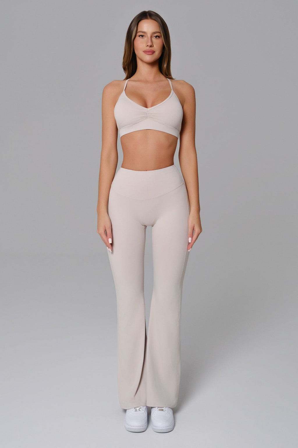 Samantha Flare Leggings - Soft Cream