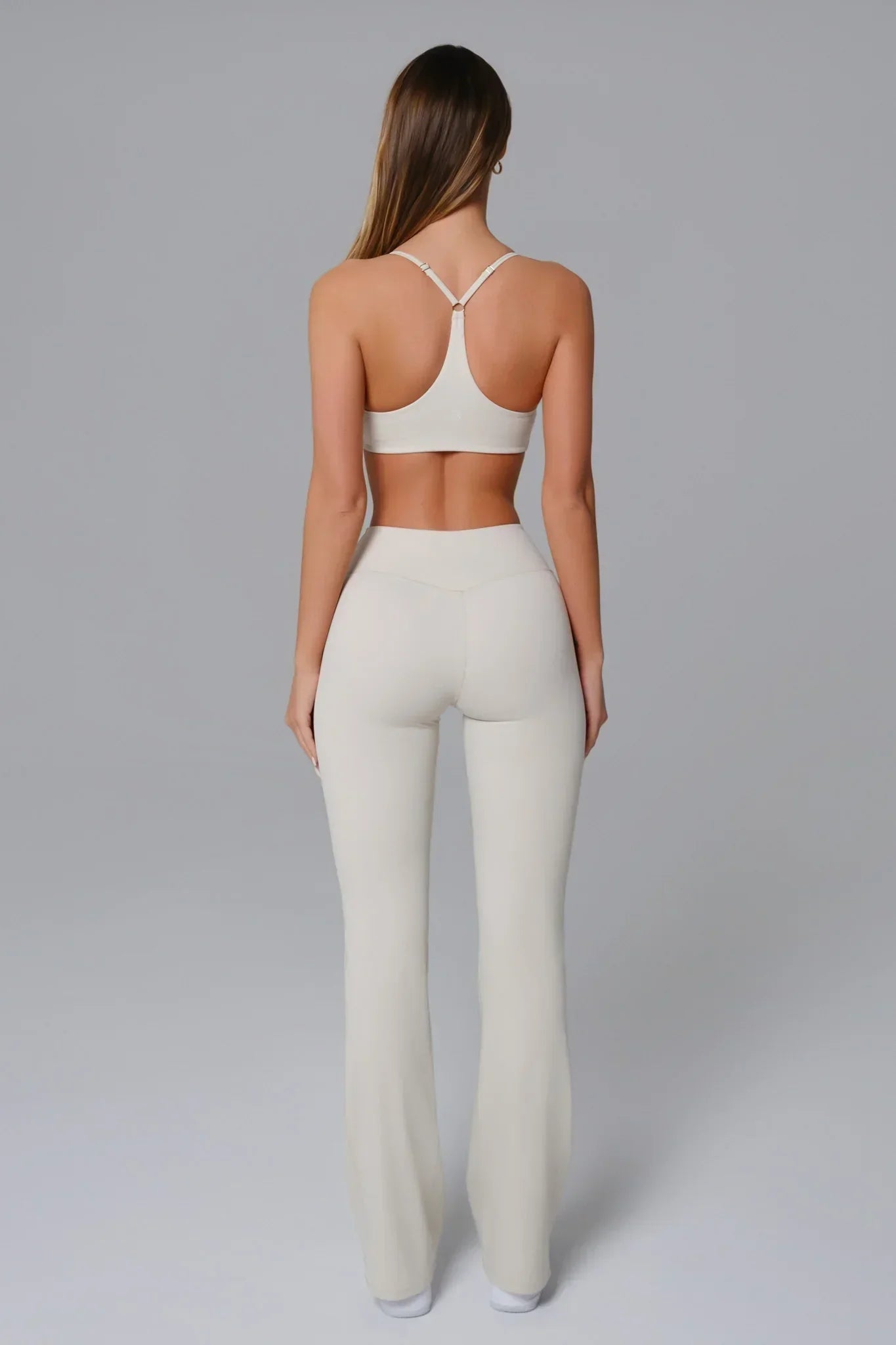 Stacey Flare Leggings - Ivory Clay