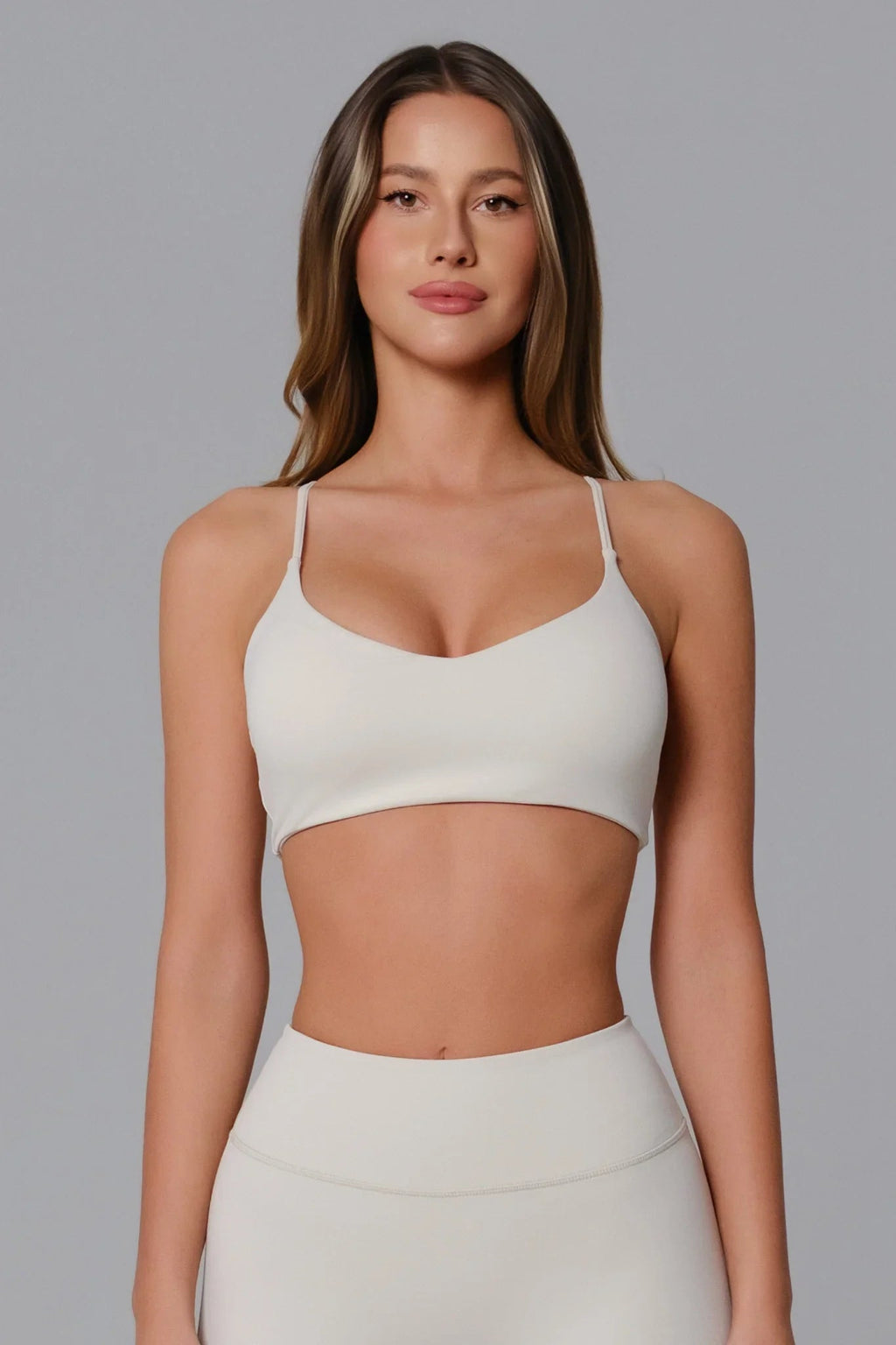 Stacey Sports Bra - Ivory Clay