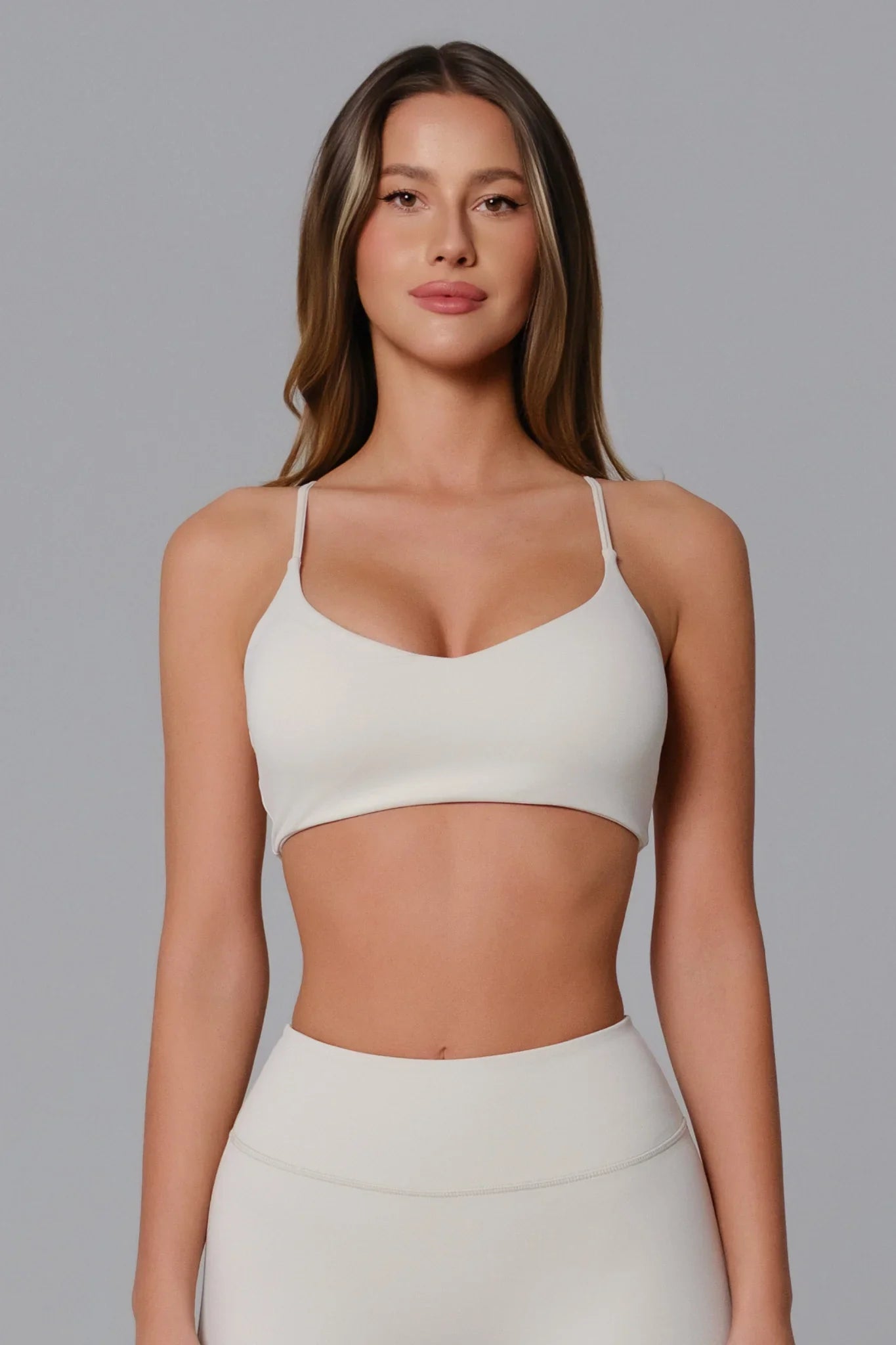 Stacey Sports Bra - Ivory Clay