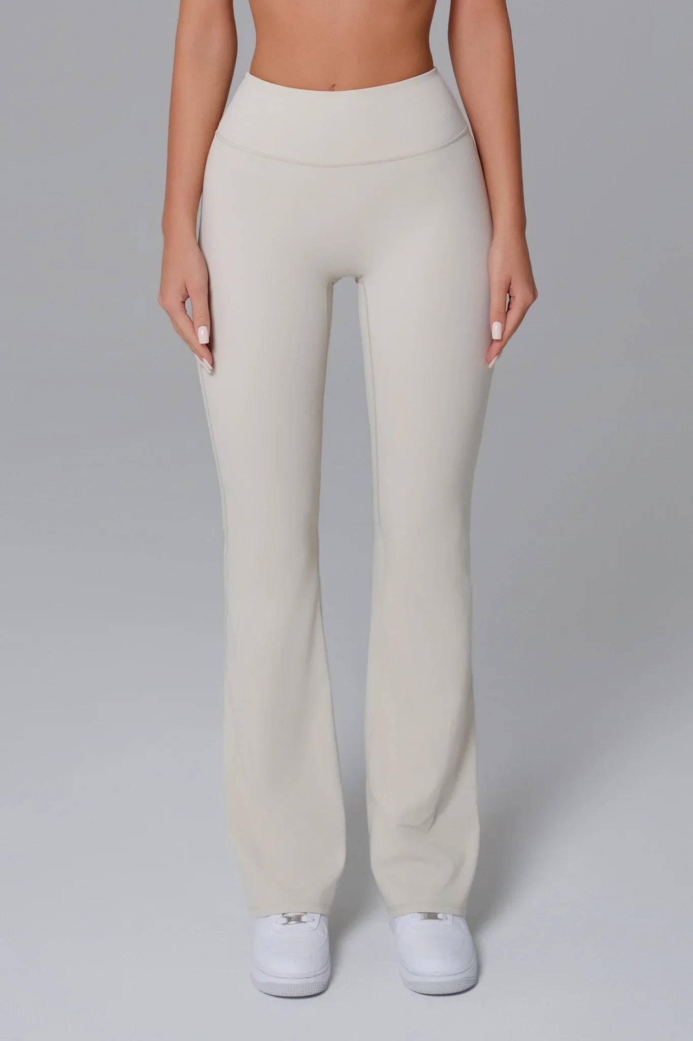 Stacey Flare Leggings - Ivory Clay
