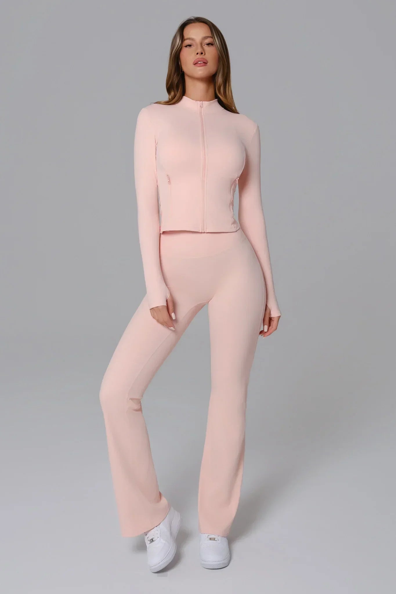 Stacey Flare Leggings - Peach